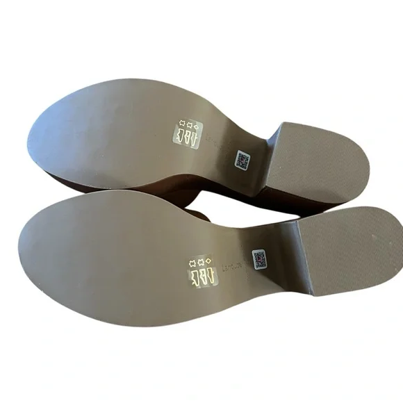 LarroudéMiso Platform Leather Mules Slip Ons NEW Size 10